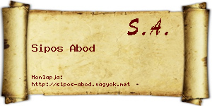 Sipos Abod névjegykártya