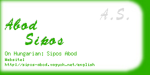 abod sipos business card